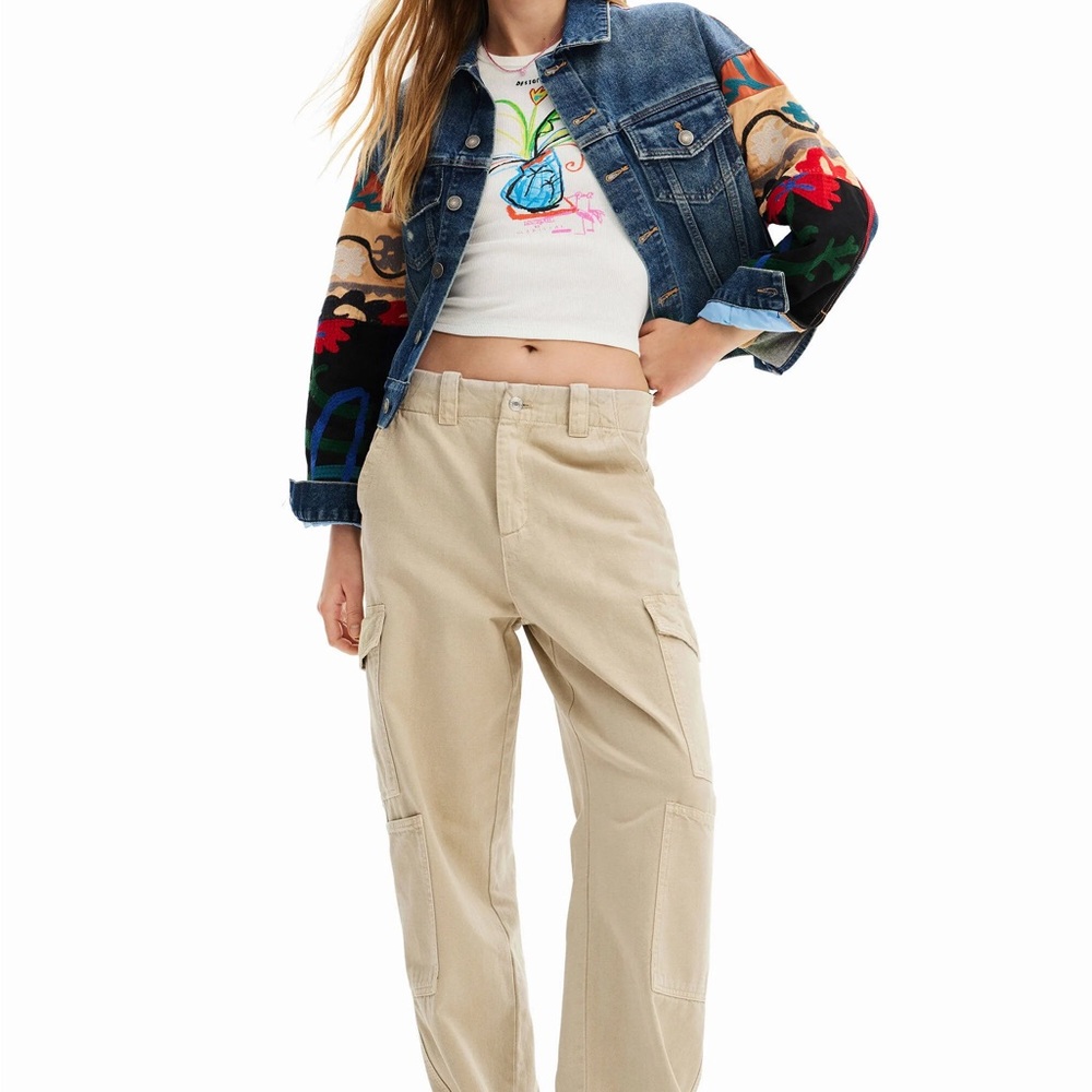 Size M NWT Desigual Sebastiana Denim Jacket - Picture 15 of 16